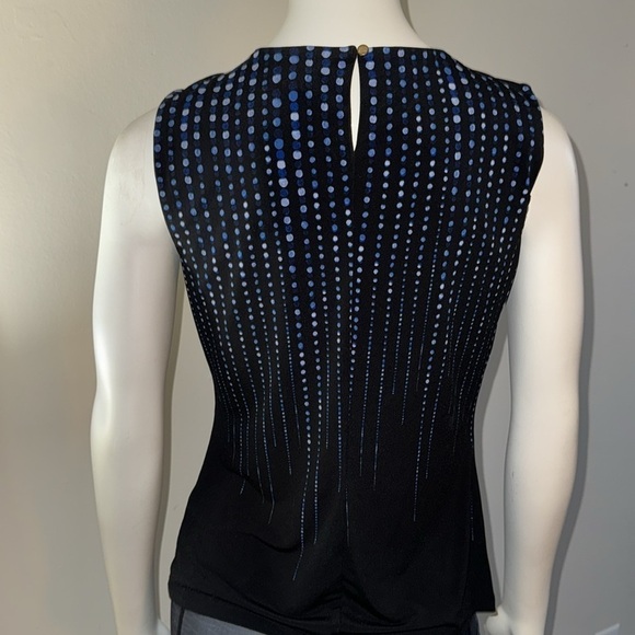 Calvin Klein blue & black sleeveless blouse - Picture 5 of 9